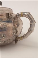 Lot 443 - A Chinese silver tea set