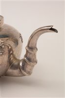 Lot 443 - A Chinese silver tea set