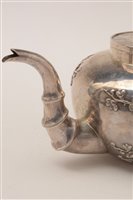 Lot 443 - A Chinese silver tea set