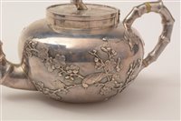 Lot 443 - A Chinese silver tea set