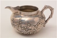 Lot 443 - A Chinese silver tea set