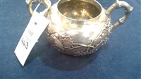 Lot 443 - A Chinese silver tea set