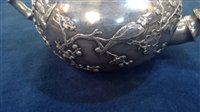 Lot 443 - A Chinese silver tea set