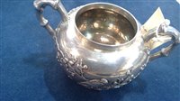 Lot 443 - A Chinese silver tea set