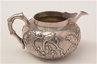 Lot 443 - A Chinese silver tea set