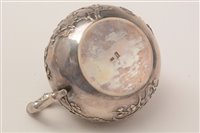 Lot 443 - A Chinese silver tea set