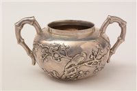 Lot 443 - A Chinese silver tea set