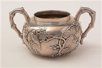 Lot 443 - A Chinese silver tea set
