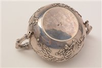 Lot 443 - A Chinese silver tea set