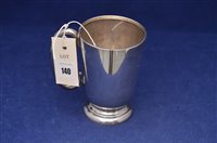 Lot 140 - A George VI silver tankard.
