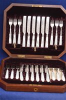 Lot 205 - Twelve Victorian silver dessert knives.