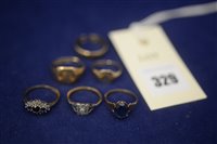 Lot 329 - Six rings