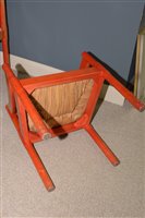 Lot 1124 - Vico Magistretti for Habitat: six beech and rush seated armchairs.