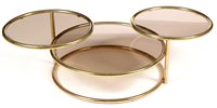 Lot 1079 - gold coloured metal table