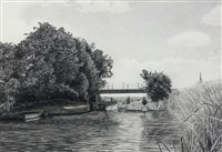 Lot 1241 - Kenneth Watts - a pair of pencil drawings.