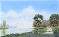 Lot 1245 - Charles M*** Evans - watercolour.