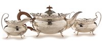 Lot 392 - Silver tea service