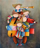 Lot 1279 - J* Roy Baz - acrylic paintings.