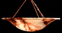 Lot 58 - An Italian alabaster ceiling light shade.