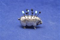 Lot 10 - Silver pin cushion