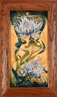 Lot 1004 - A Moorcroft Double tile panel