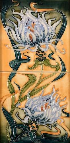 Lot 1004 - A Moorcroft Double tile panel