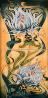 Lot 1004 - A Moorcroft Double tile panel