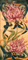 Lot 1009 - A Moorcroft double tile panel.