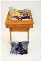 Lot 1036 - Ine Harrang, two layered art glass panels