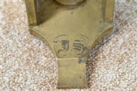 Lot 71 - Brass microscope in mahogany case