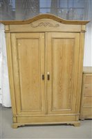 Lot 398 - Pine wardrobe