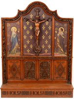 Lot 760 - Arts & Crafts altar piece.