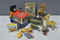 Lot 1101 - Tin plate clockwork toys