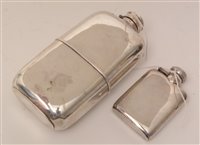 Lot 185A - EPNS hip flasks