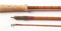 Lot 24 - J Robertson of Newcastle on Tyne split cane rod