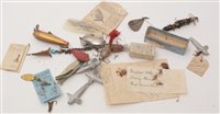 Lot 174 - Assorted flies, spinners, Devon blanks and others