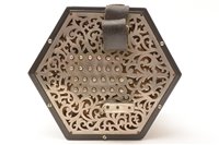 Lot 128 - A Lachenal New Model English system concertina in a Wheatstone case