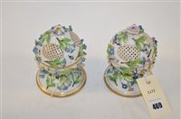 Lot 469 - A pair of potpourri jars.