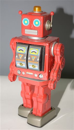 Lot 1037 - Tin plate fighting robot