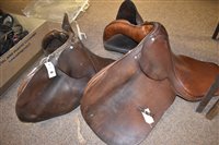 Lot 192 - Two leather saddles