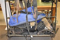 Lot 204 - Horse tack and saddle rack