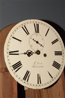 Lot 682 - L. Lesh, Glasgow: a Victorian figured walnut longcase clock.
