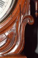 Lot 682 - L. Lesh, Glasgow: a Victorian figured walnut longcase clock.