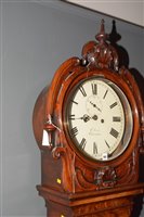 Lot 682 - L. Lesh, Glasgow: a Victorian figured walnut longcase clock.