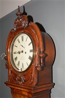 Lot 682 - L. Lesh, Glasgow: a Victorian figured walnut longcase clock.