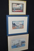 Lot 35 - Hokusai print and two others