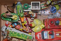 Lot 1105 - Tin plate mechanical toys