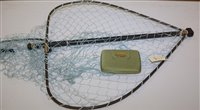 Lot 219 - Whitelock keep net, box flies, net bag, etc.