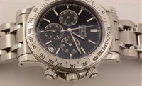Lot 476 - Zenith. A stainless steel automatic calendar chronograph bracelet watch, El Primero Rainbow