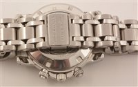 Lot 476 - Zenith. A stainless steel automatic calendar chronograph bracelet watch, El Primero Rainbow